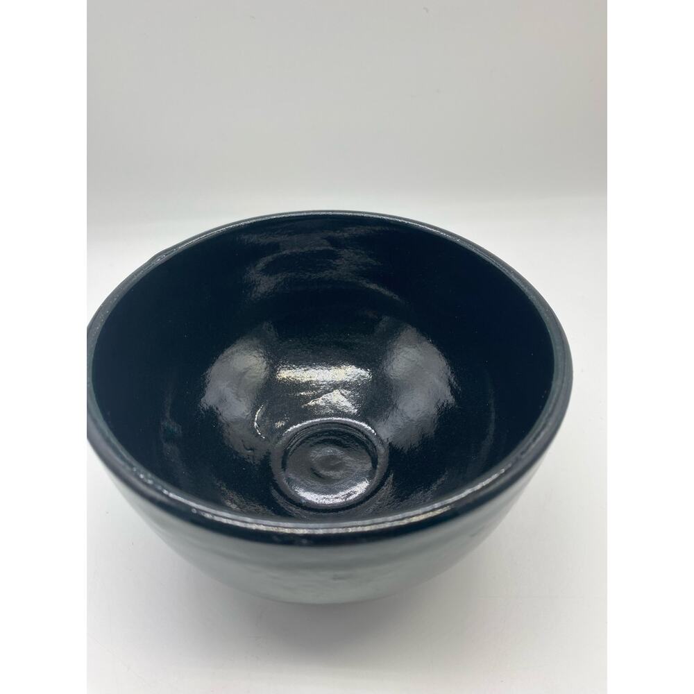 Studio pottery Handmade Small‎ black bowl signed